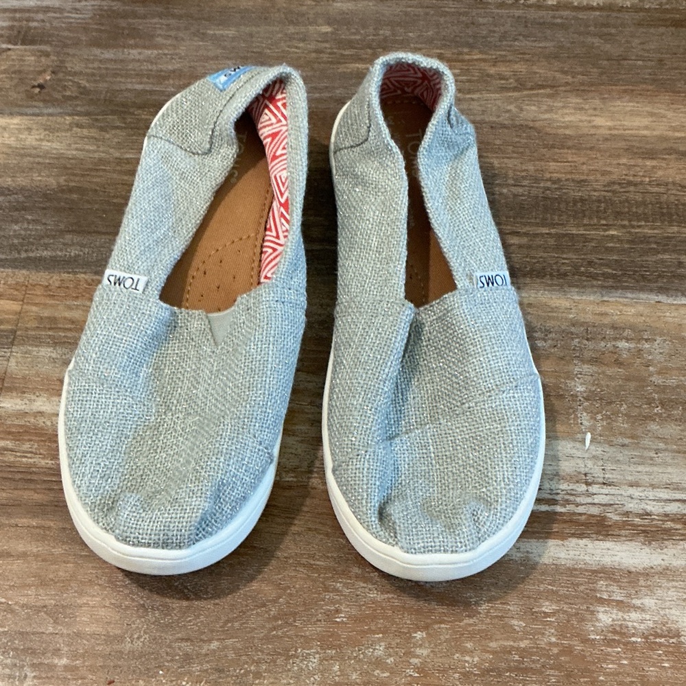 Toms Kids Light Gray Slip-On Sneakers